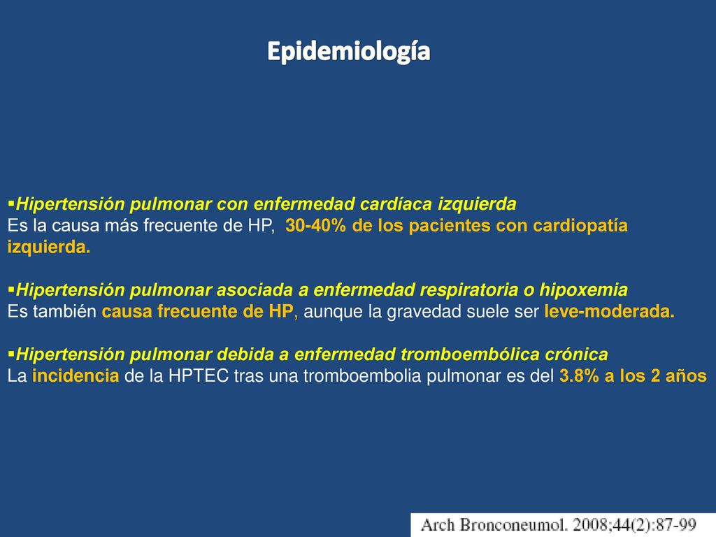 Hipertensión pulmonar en cardiopatía izquierda